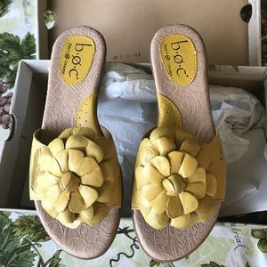 Born Size 7 Yellow Sandal